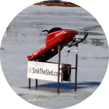 sled on the canal ice in 2017